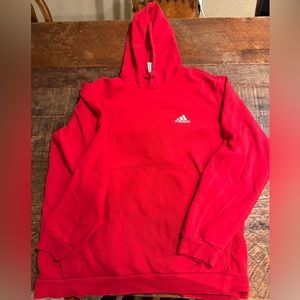 Adidas hoodie in red.